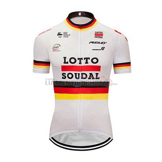 Abbigliamento Ciclismo Lotto Soudal Manica Corta 2018 Campione Germania